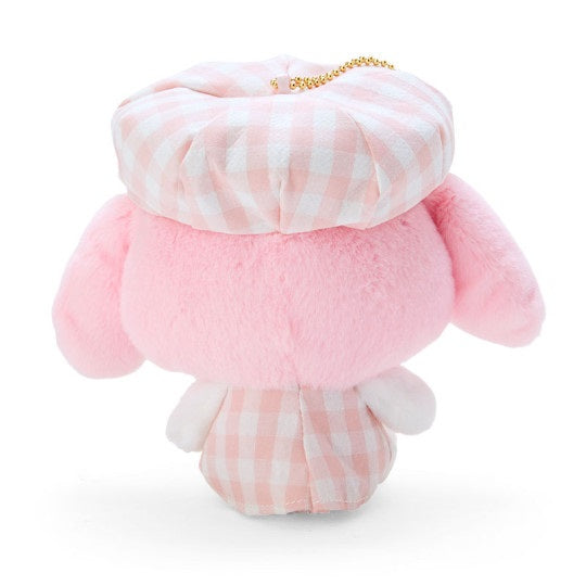 Sanrio Keychain Plush Gingham Casquette - My Melody