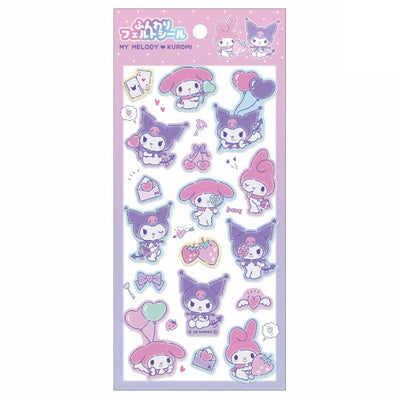 Stickervel Vilt - Sanrio Kuromi & My Melody