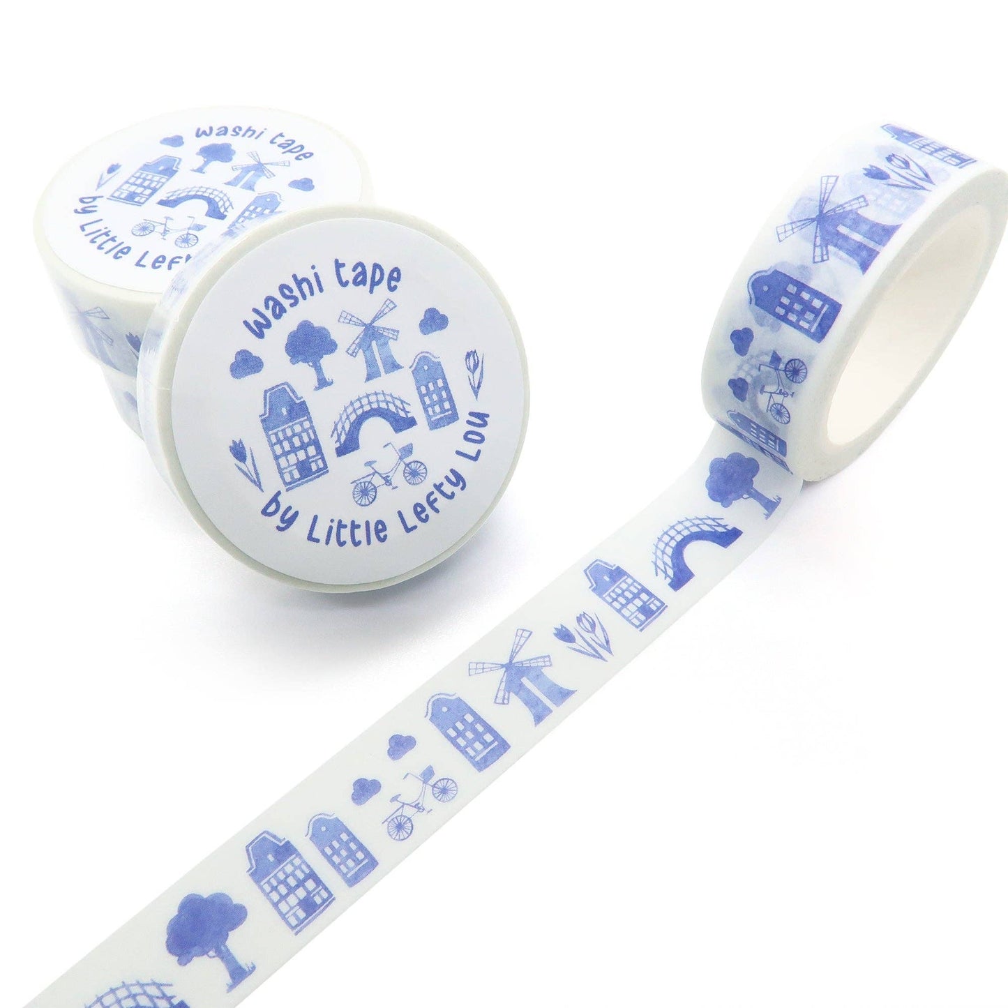 Washi Tape - Delfts blauw landschap