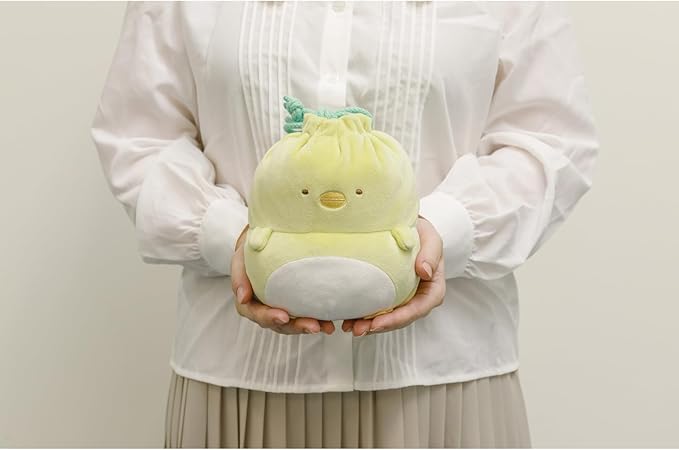 San-X Round Belly Drawstring Bag - Sumikko Gurashi - Pengin