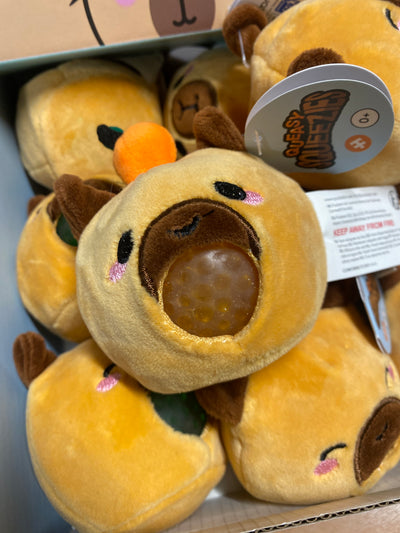 Kawaii Garage/Faulty Sale 🧡👑 FAULTY squeezie plushie capibara 1 pcs surprise (#18)