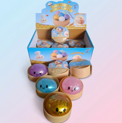 Glitter Squishy Dumpling - 1x Surprise kleur Squeezy