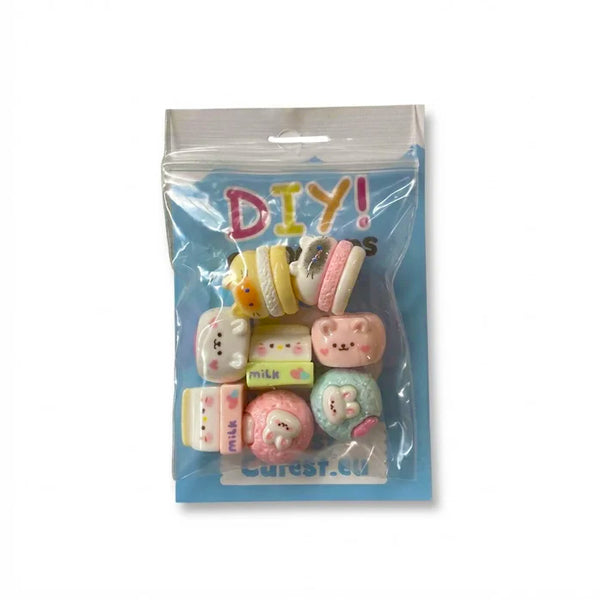 DIY Kawaii Cabochons - Pastel Food Friends - zakje 8 stuks