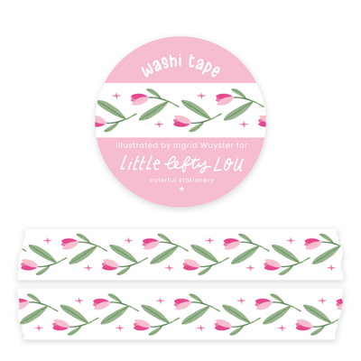 Washi Tape - Pink Tulips - Little Lefty Lou