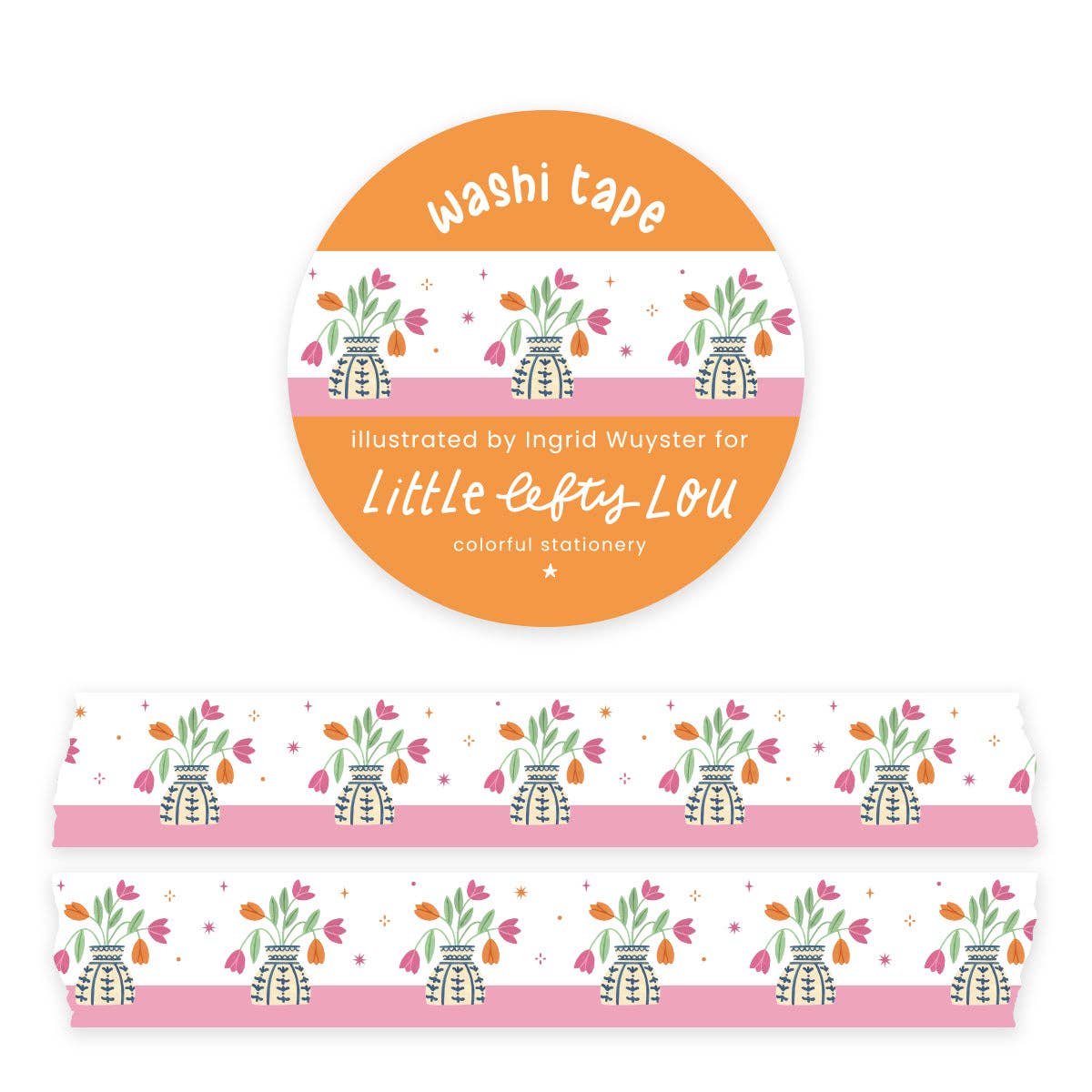 Washi Tape - Tulip Vase