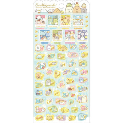 Sumikkogurashi Stickers - Everyone Gathers - Blue