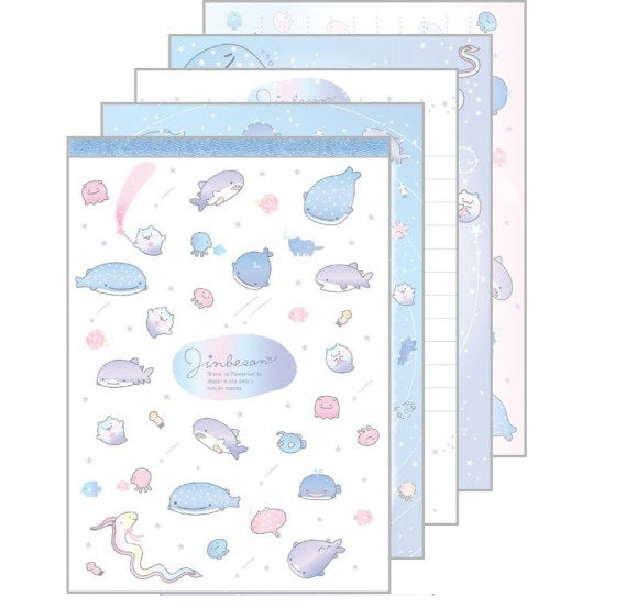 Memoblok groot - San-X Jinbesan - Deep Sea Planetarium - Blue