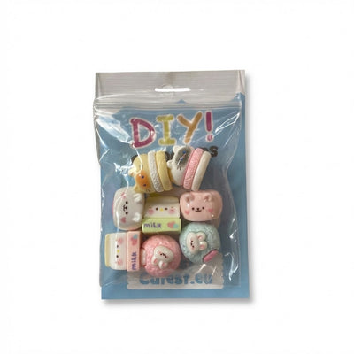 DIY Kawaii Cabochons - Pastel Food Friends - zakje 8 stuks