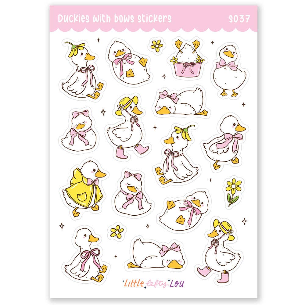Stickervel Duckies With Bows
