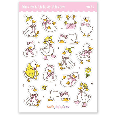 Stickervel Duckies With Bows