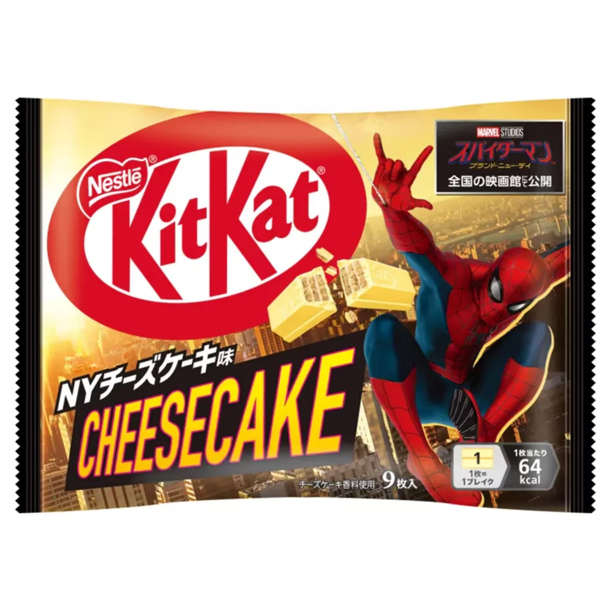 KitKat x Spiderman - NY Cheesecake - Zak 9 Stuks