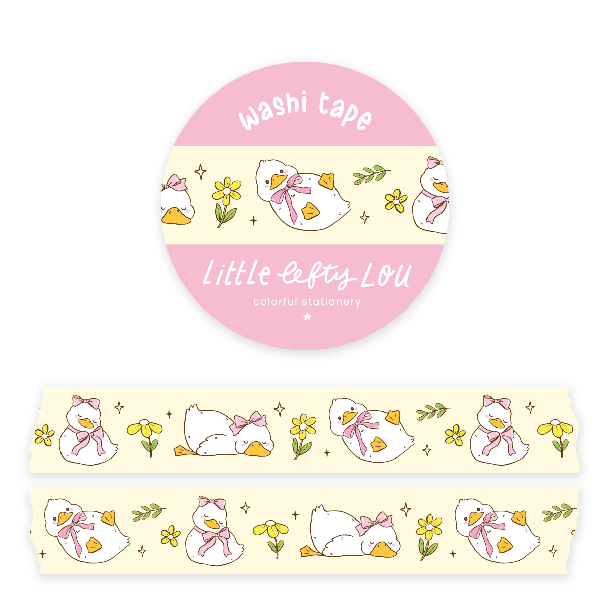 Washi Tape - Duckies with Bows