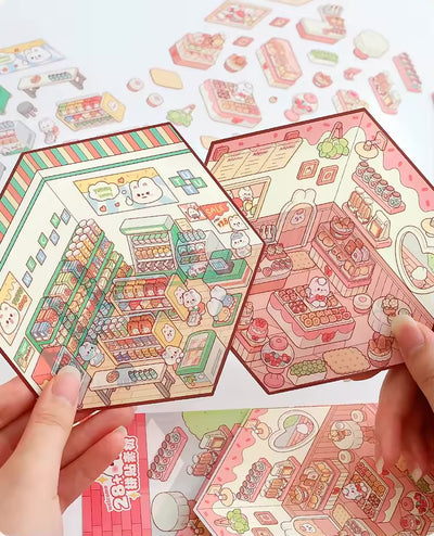 BYO Kawaii Sticker World - Perfect Rooms (Pick One) - DIY Sticker Scene Set