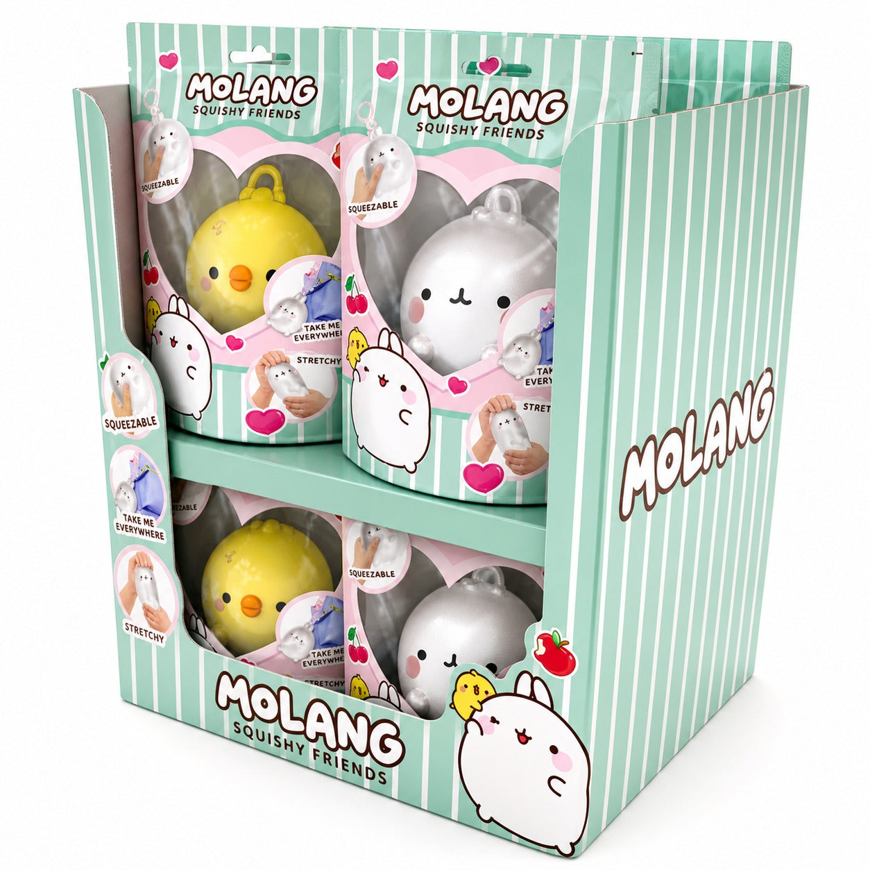 Molang Squishy - Molang of Piu Piu Stretchy Clip-On