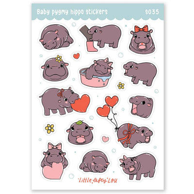 Stickervel Baby Pygmy Hippo