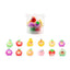 Kawaii Fruits Mini Eraser Set - 12 gummetjes