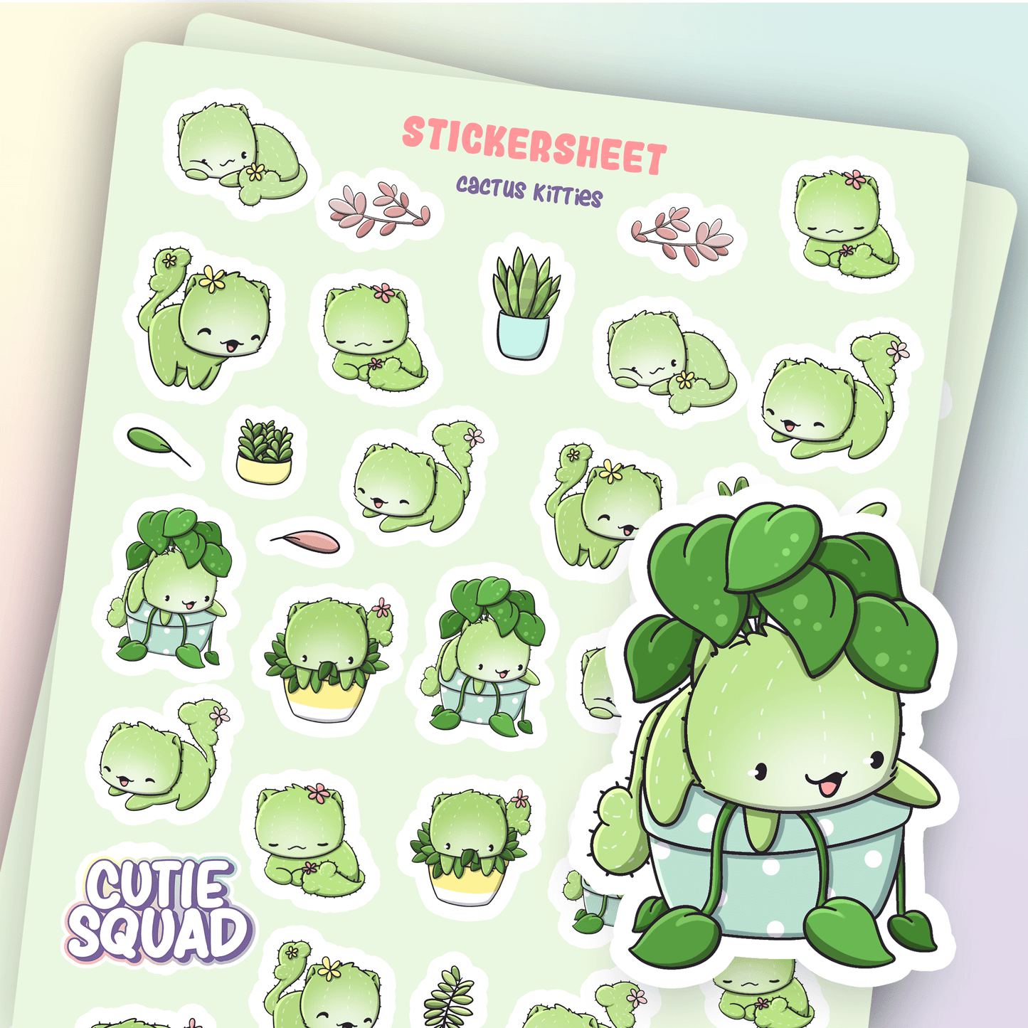 Stickervel - Cactus Kitties - CutieSquad