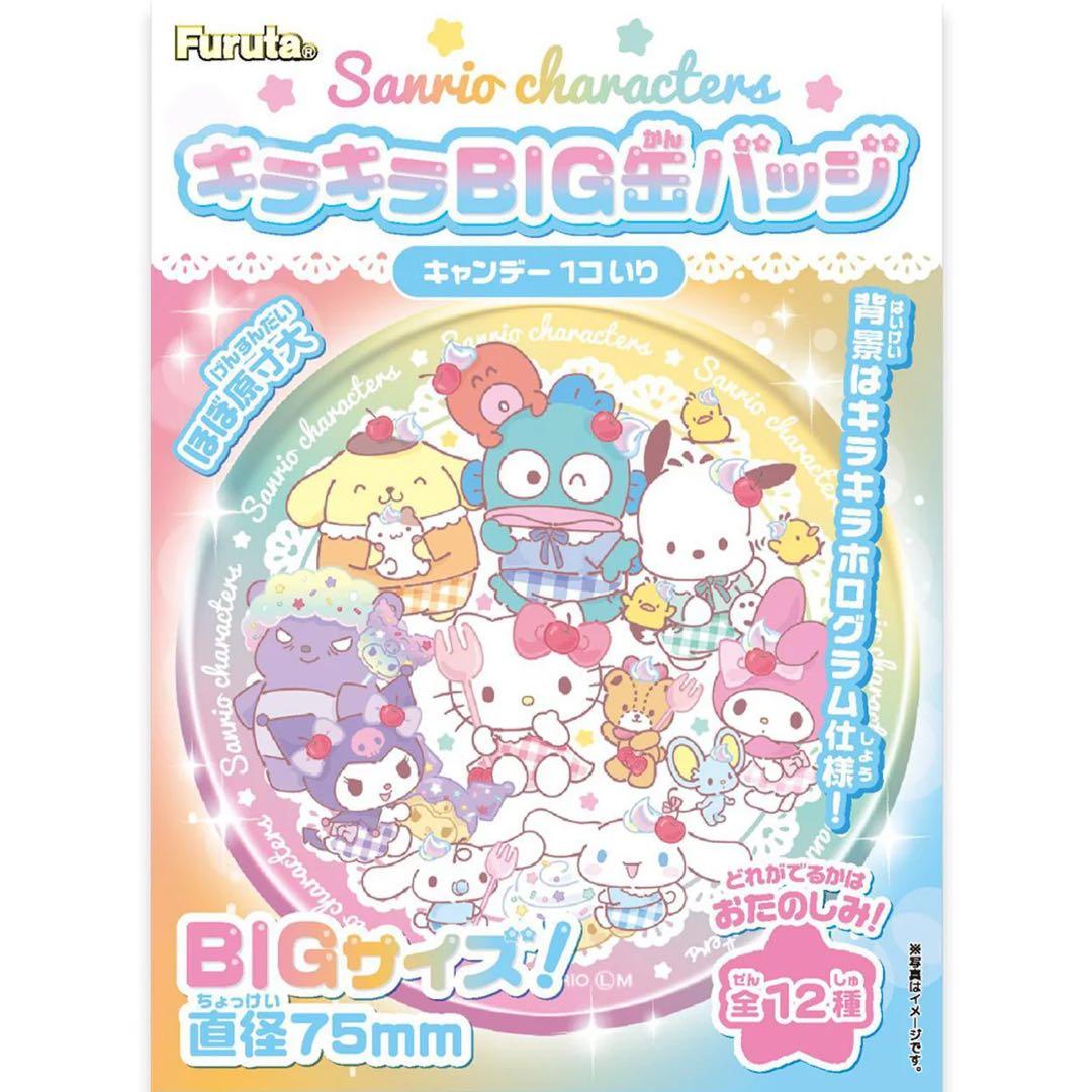 Sanrio Characters - Sparkling BIG Can Badge Shokugan Blind Box