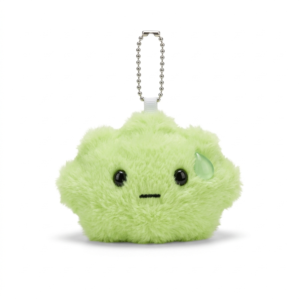 Fluffy Wasabi Plush Keychain / Bagcharm