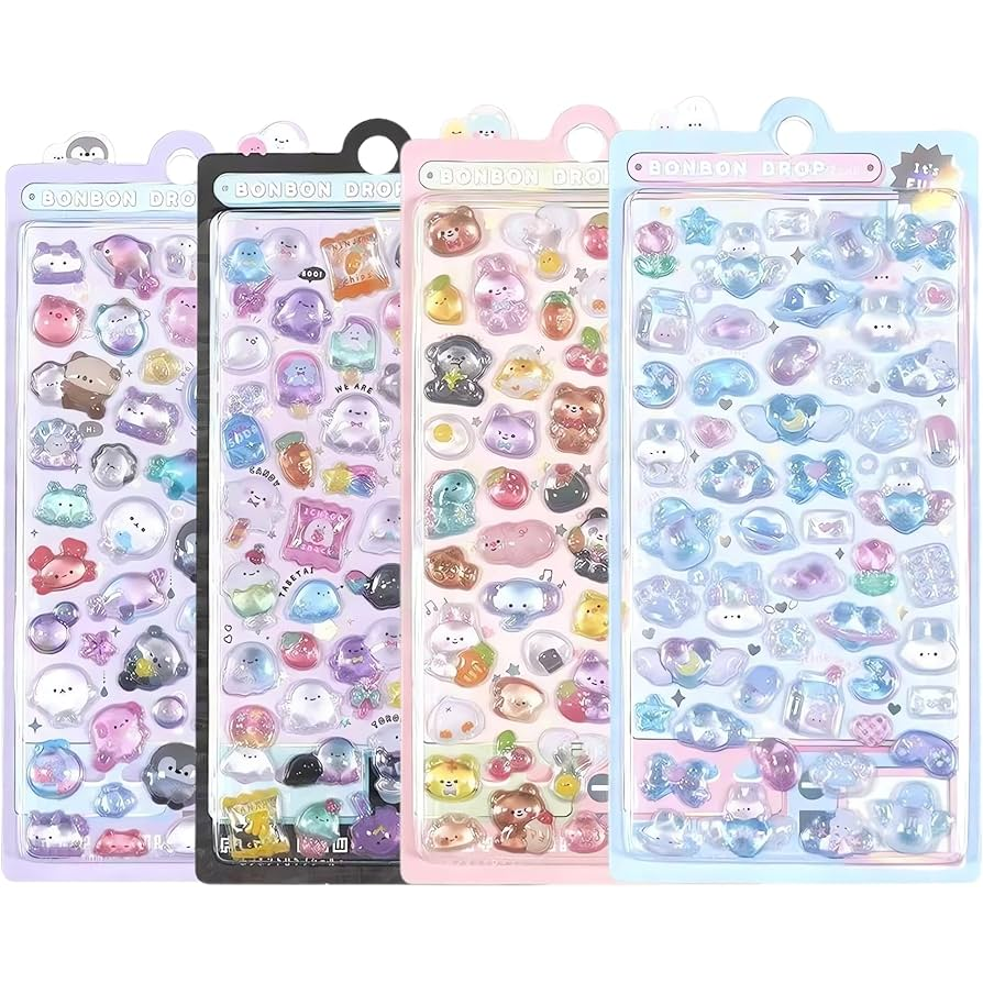 3D Bubbly Stickervel - BonBon Drop - Kies je kleur