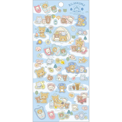Stickervel - Rilakkuma Komorebi Camp - Blue