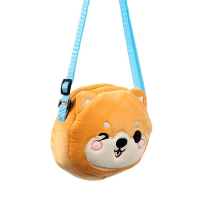 Adoramals Plush Crossbody Shoulder Bag - Shuggs the Shiba Inu