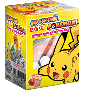 Pokémon Chewing Gum with Stamp - Strawberry