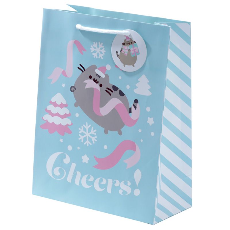 Pusheen Christmas Gift Bag 33x26 cm - Blue