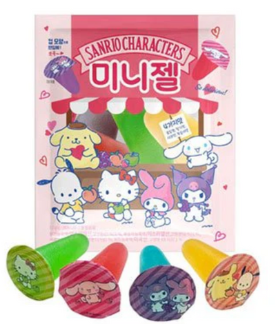 Sanrio Characters Jellies in a Cup - Apple, Strawberry, Grape & Peach