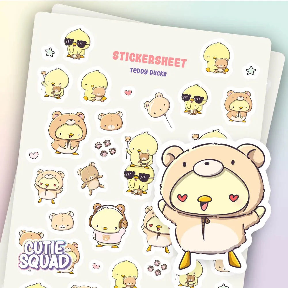 Stickervel - Teddy Ducks - CutieSquad