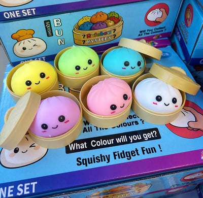 Mini 5,5 cm Coloured Squishy Dumpling V2 - 1x Surprise kleur Squeezy