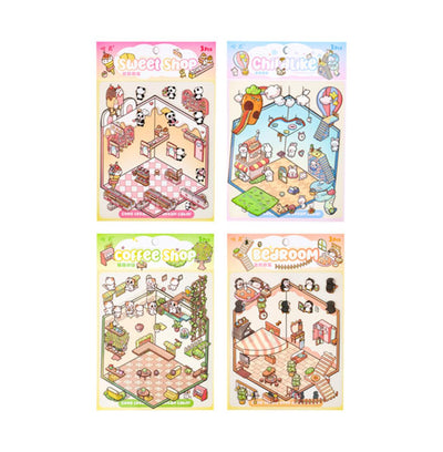 BYO Kawaii Sticker World - Dream Cabins (Pick One) - DIY Sticker Scene Set