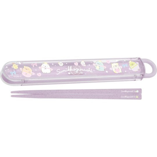 Sumikkogurashi Chopsticks Set in bewaarbakje - Paars