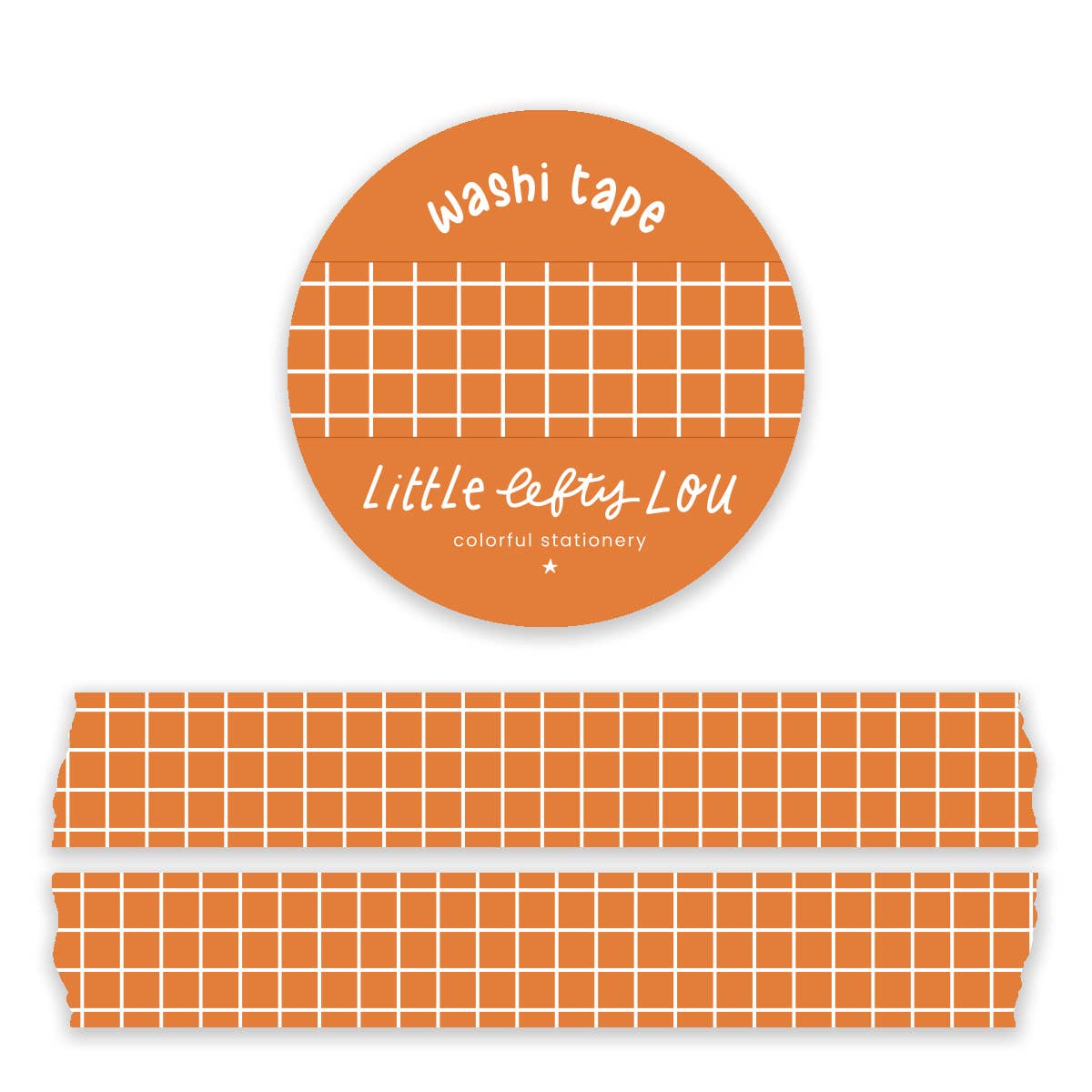 Washi Tape - Orange Grid