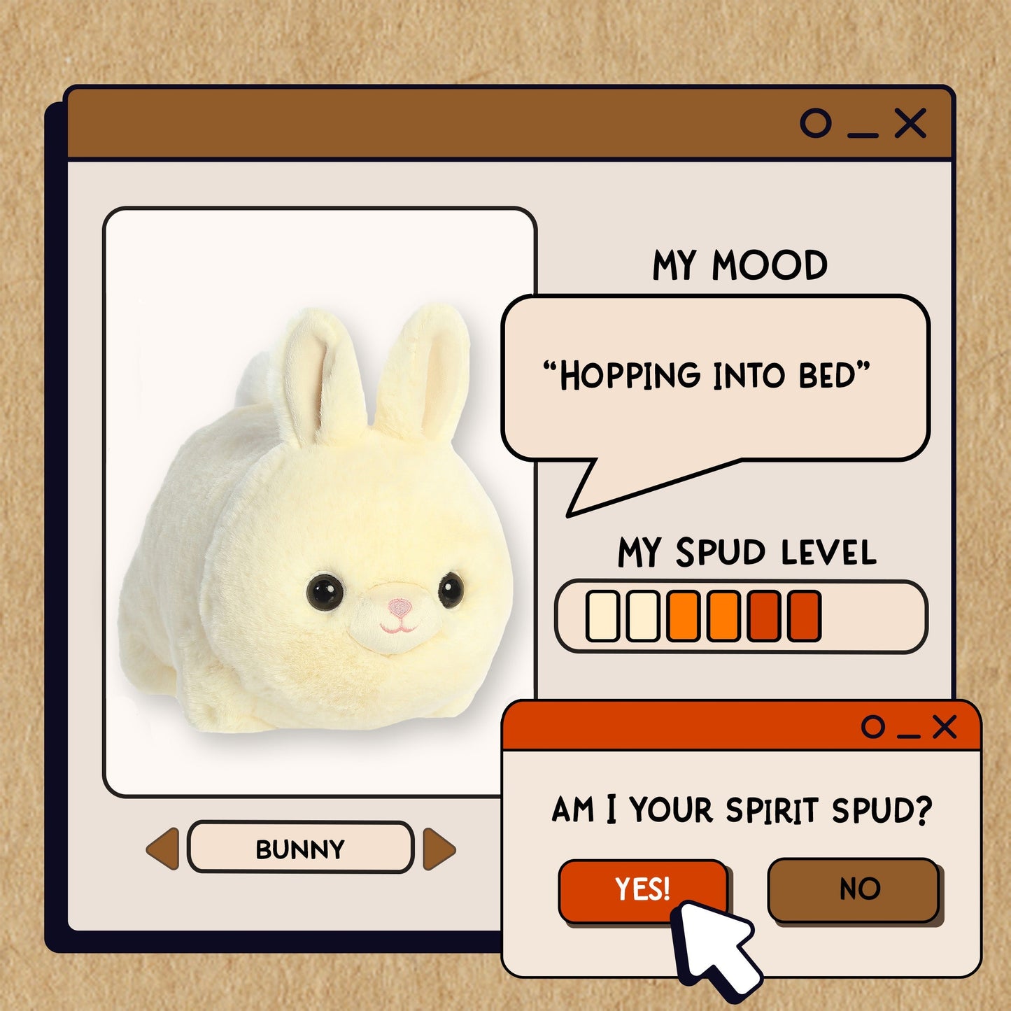 Spudsters Medium Plush - Bunny