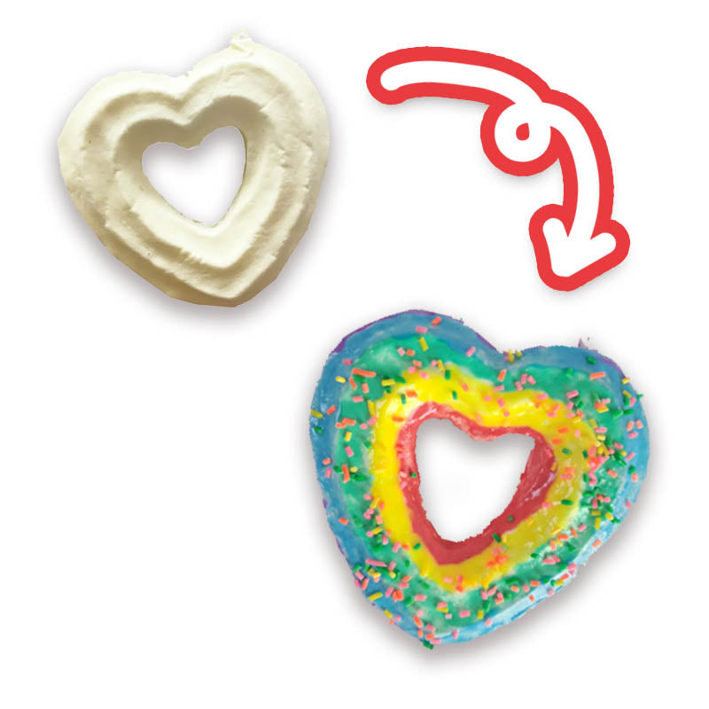 Deco Squishy Heart Donut Small - DIY squishy!