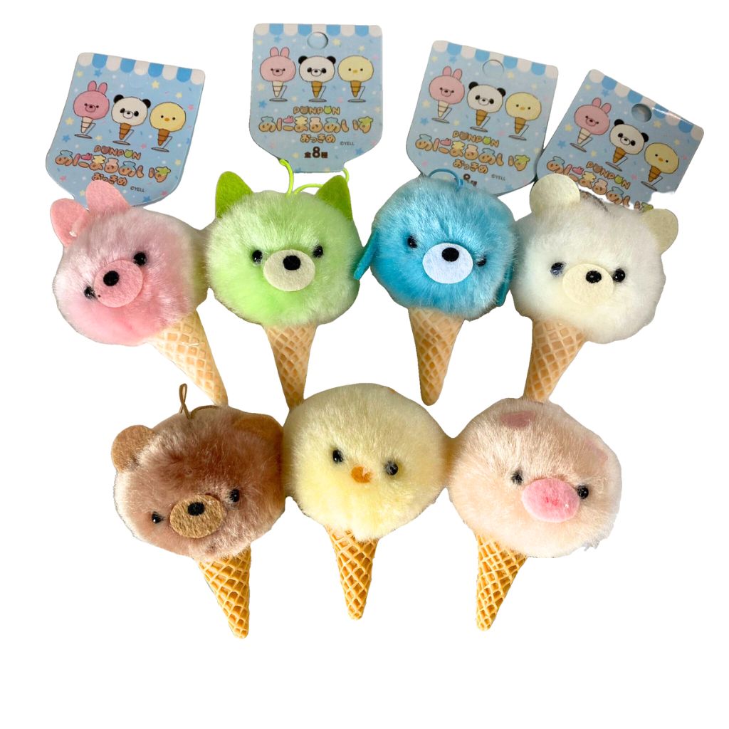 Mini Plushie - Pom Pom Animal Icecream - Kies je dier