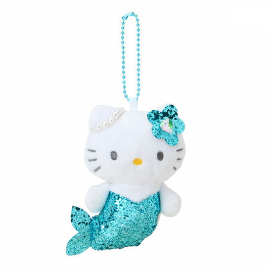 Sanrio Plush Keychain - Hello Kitty Glitter Mermaid - Blue