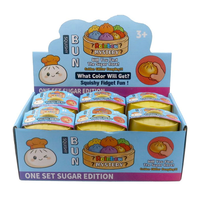 Glitter Squishy Dumpling Sugar Maltose Filling - 1x Surprise kleur Squeezy