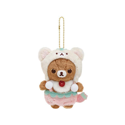 Rilakkuma Chairoikoguma Plush Keychain Bagcharm - Full of Strawberry Day