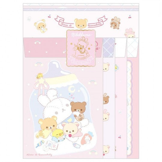 Briefpapierset - Rilakkuma Minna de Usausababy - Pink