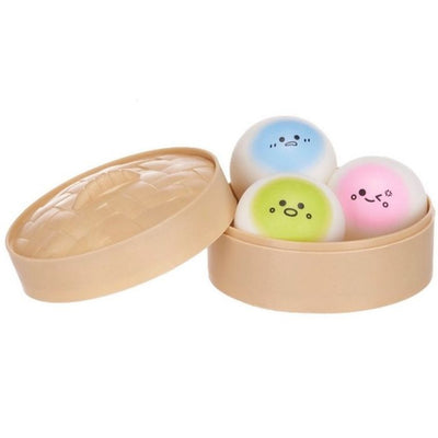 Kawaii Foodiez 3pk Squeezy Bao Buns - 3 mini Squishies