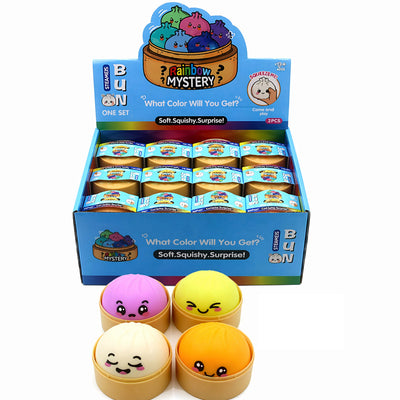 Mini 5,5 cm Coloured Squishy Dumpling - 1x Surprise kleur Squeezy