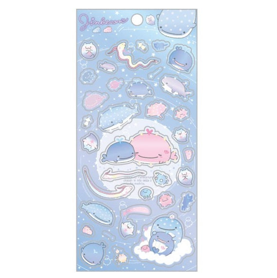 Stickervel Seal - San-X Jinbesan - Deep Sea Planetarium Blue