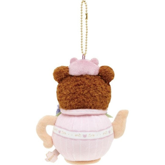 Plush with Ballchain San-X Rilakkuma - Flower Tea Time - Chairoikoguma