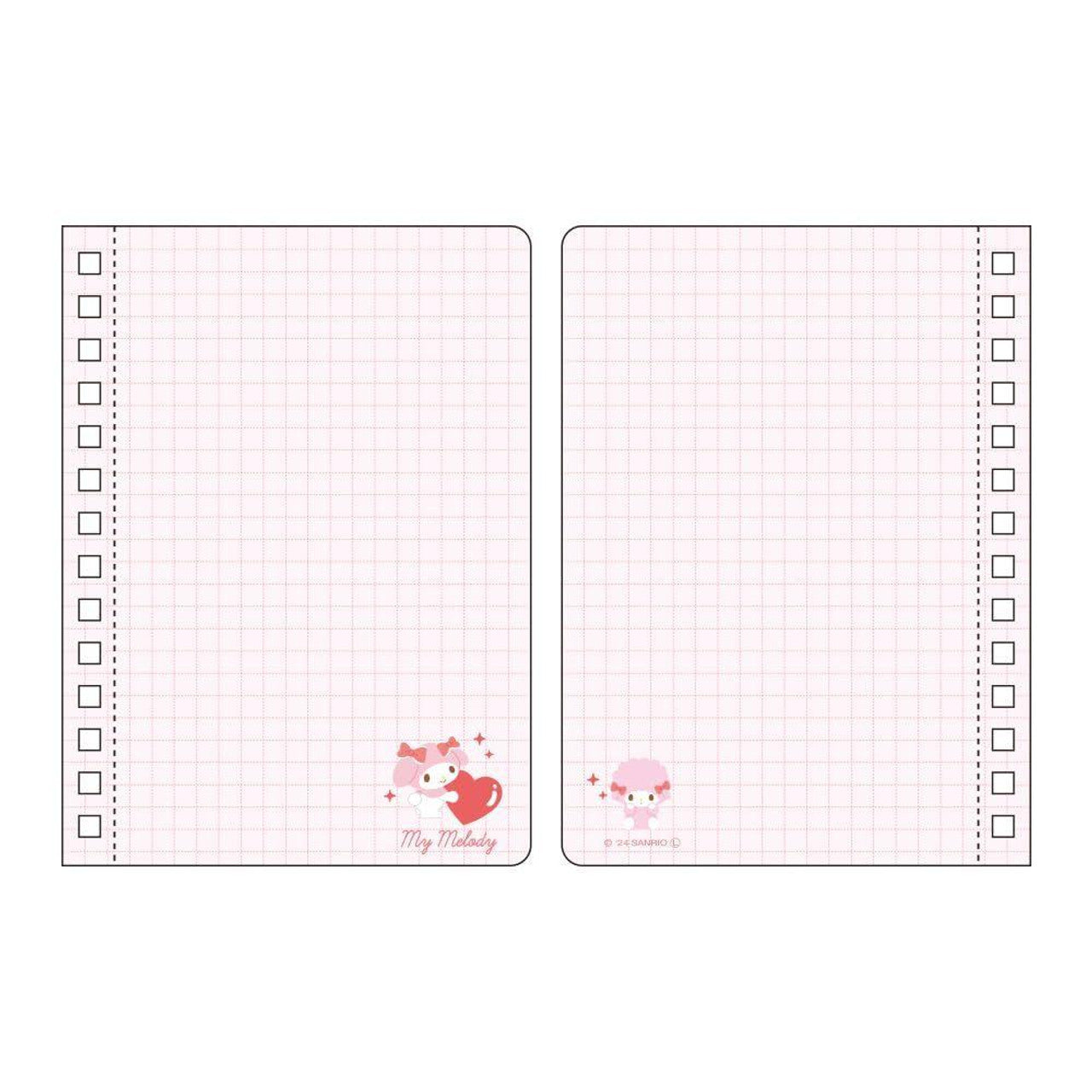 Sanrio Notebook A6 met Ringband - My Melody & My Sweet Piano - Heart