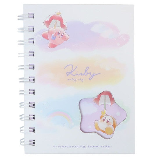 Carnet avec classeur à anneaux - Kirby & Waddle Dee - Arc-en-ciel