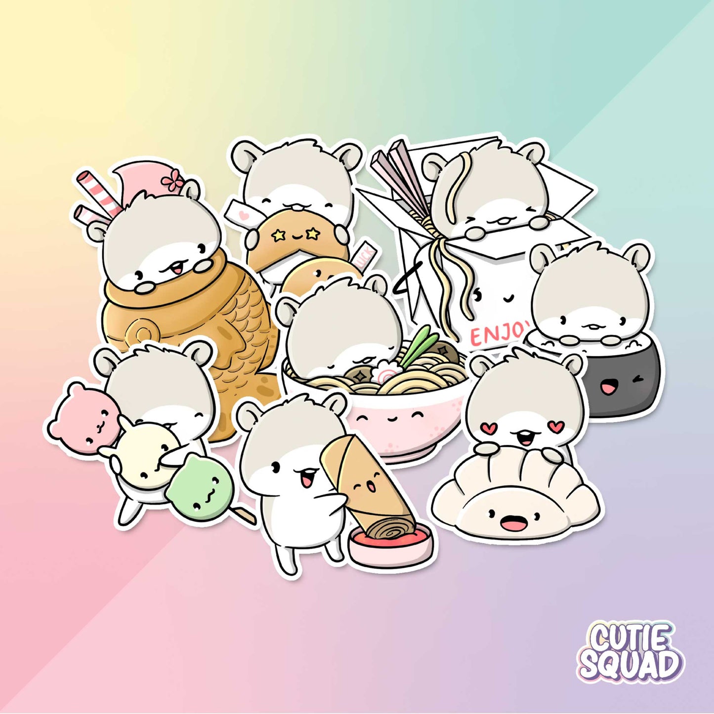 Stickerset - Asian Foodies - CutieSquad